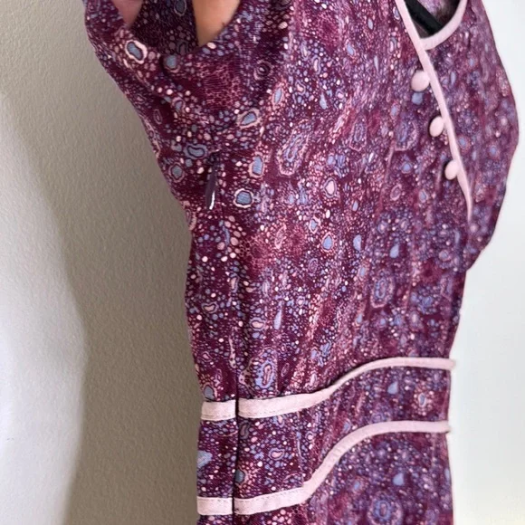 Brooklyn Industries Purple Asymmetrical Dolman Sleeve Dress - Picture 5 of 6